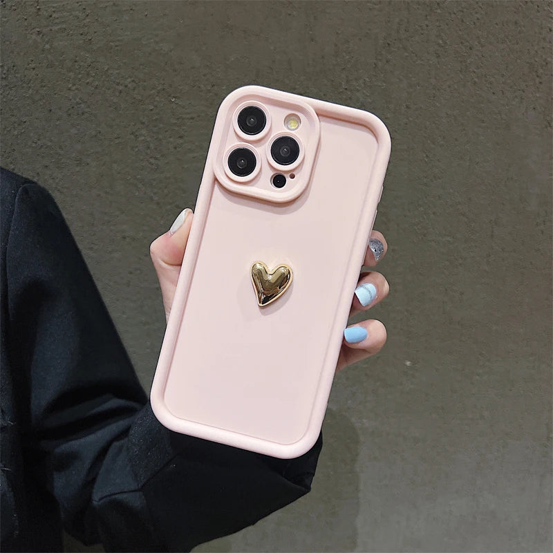 Soft Silicone Heart Case – Anti-Fingerprint & Krasbestendig