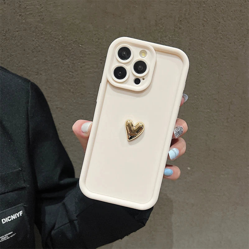 Soft Silicone Heart Case – Anti-Fingerprint & Krasbestendig